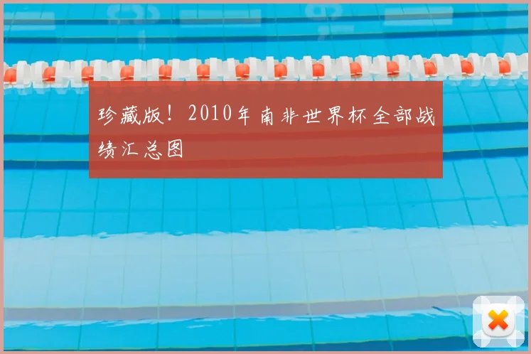 珍藏版！2010年南非世界杯全部战绩汇总图