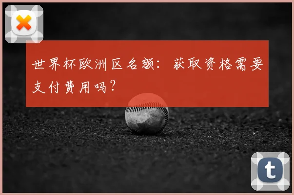 世界杯欧洲区名额:获取资格需要支付费用吗?