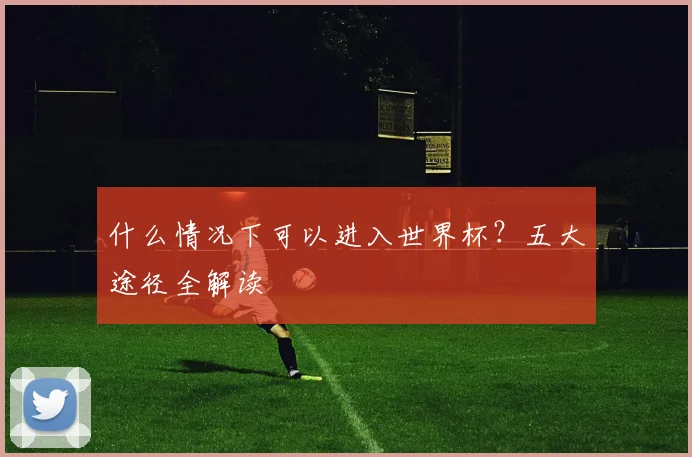 什么情况下可以进入世界杯？五大途径全解读